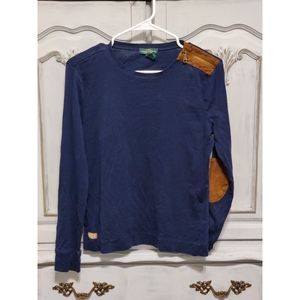 SOLD Ralph Lauren Navy Long Sleeve Elbow Patches